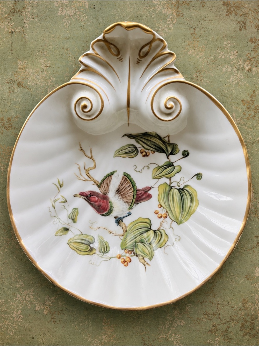 Mottahedeh King's Coimbra Bird of Paradise Shell Dish